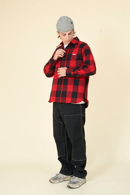 Radiall Tailgate L/S Shirt - Red - Radiall - URAHARA