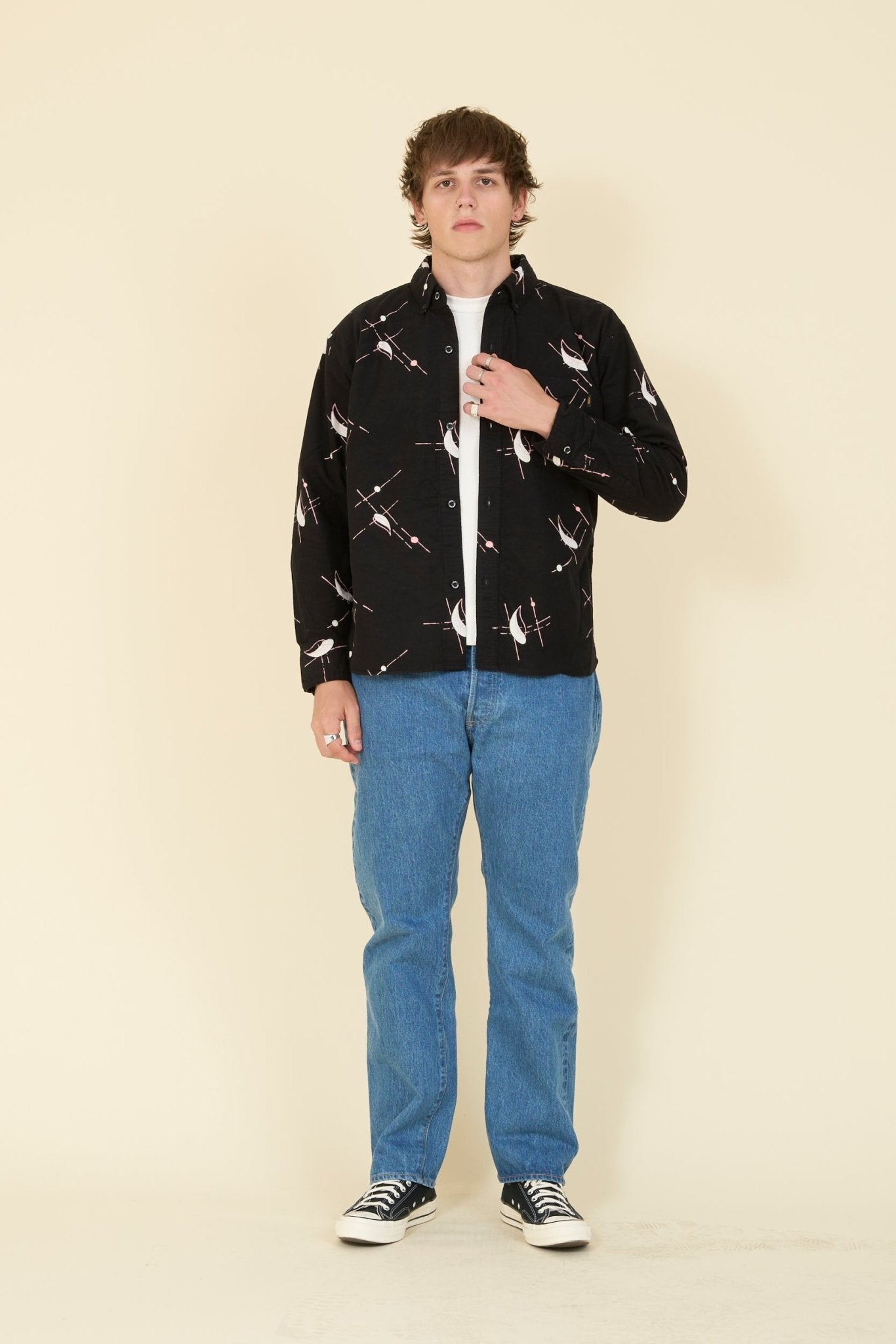 Rats Atomic Print Flannel Blond Shirt - Rats - URAHARA