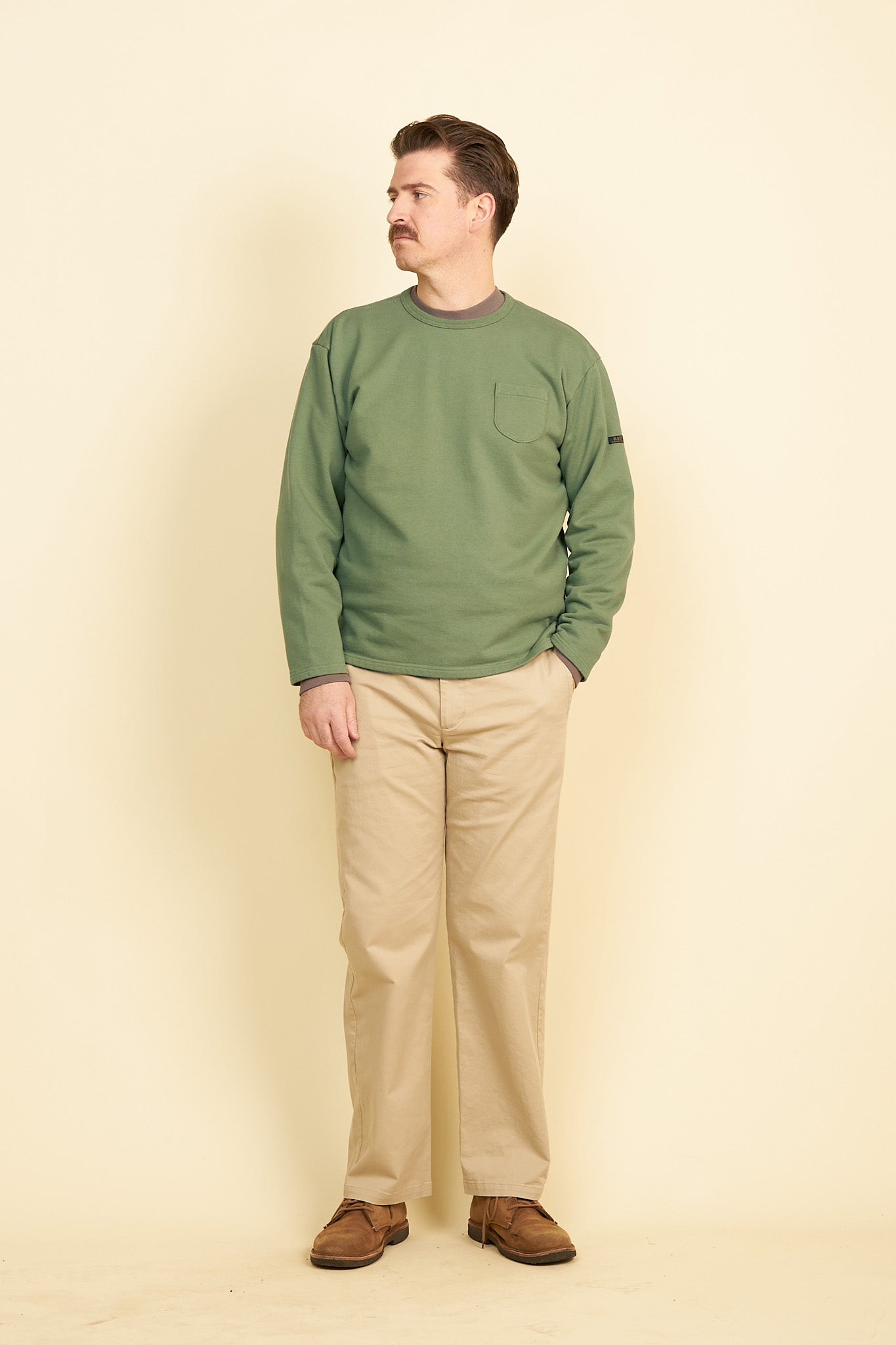 Rats Boat Neck Sweatshirt - Green -Rats - URAHARA