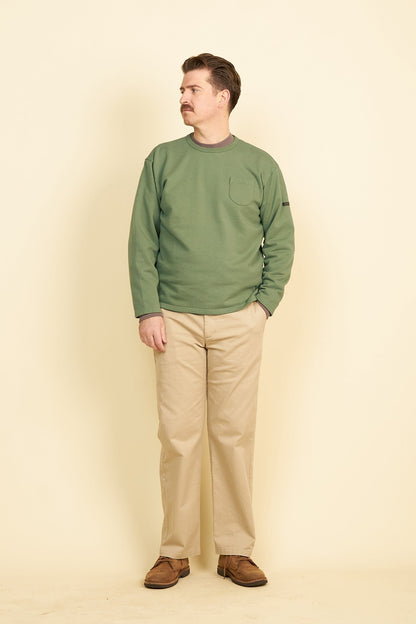 Rats Boat Neck Sweatshirt - Green -Rats - URAHARA