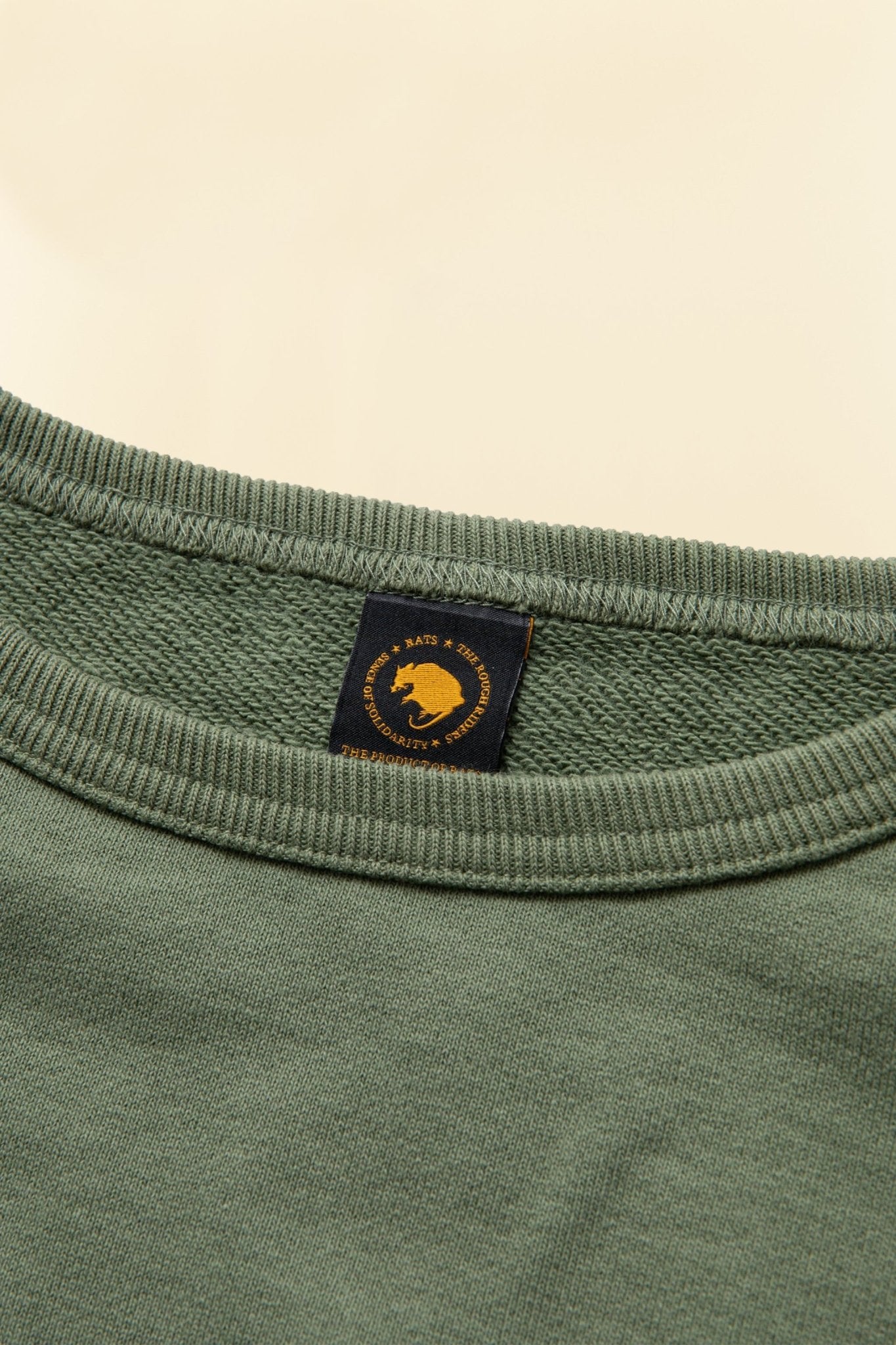 Rats Boat Neck Sweatshirt - Green -Rats - URAHARA