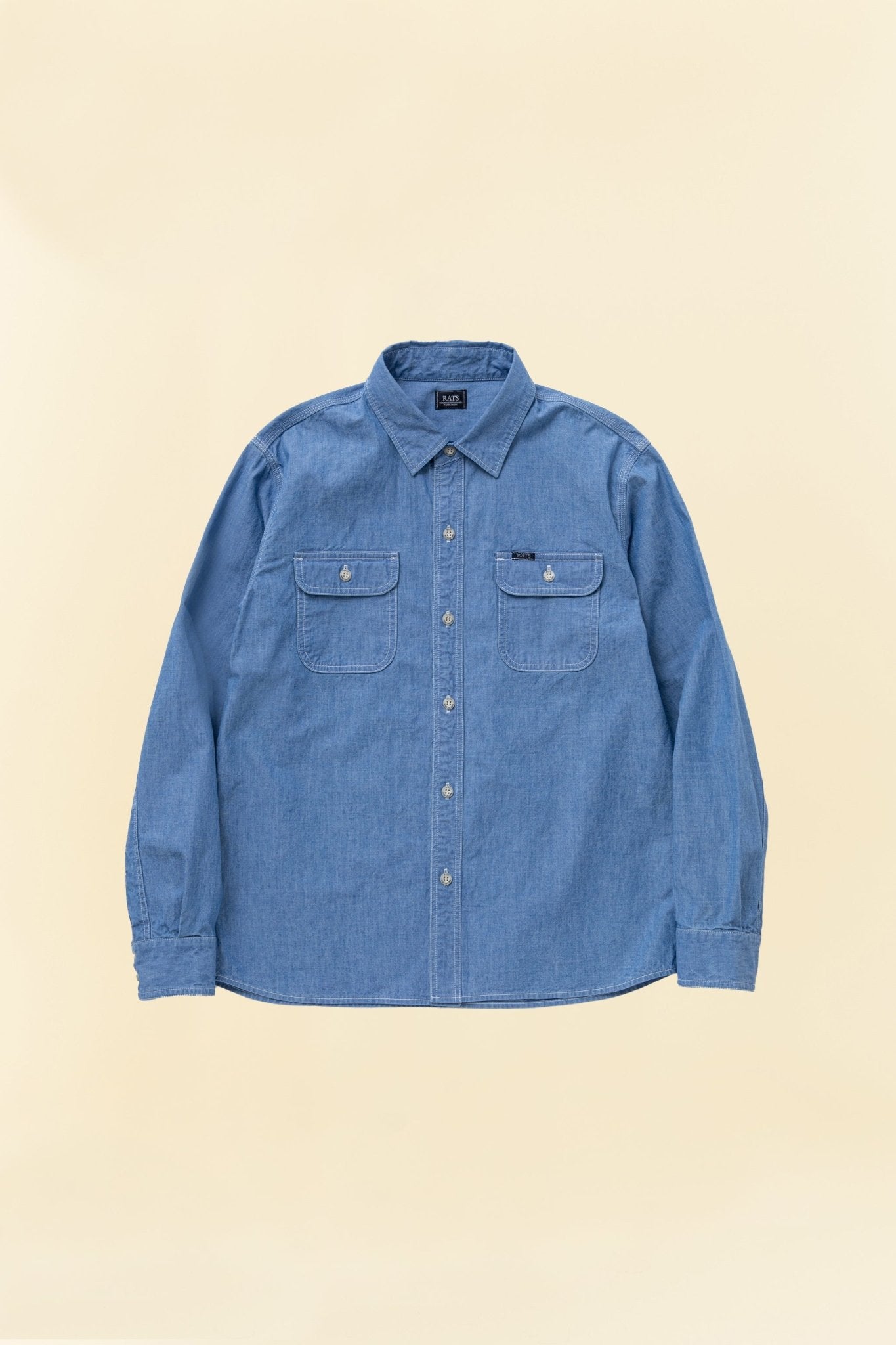 Rats Chambray Shirt - Indigo -Rats - URAHARA