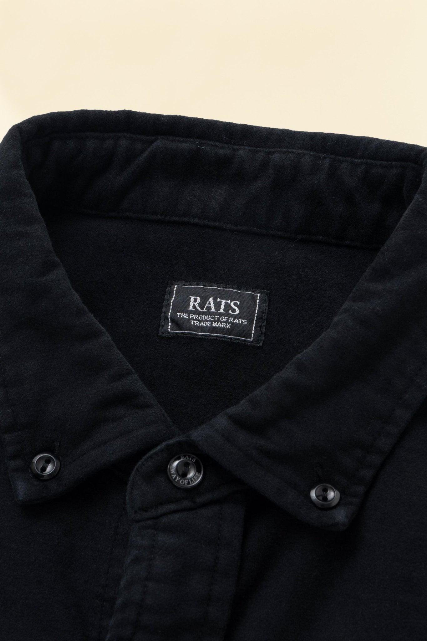 Rats Moleskin B.D Shirt - Black - Rats - URAHARA