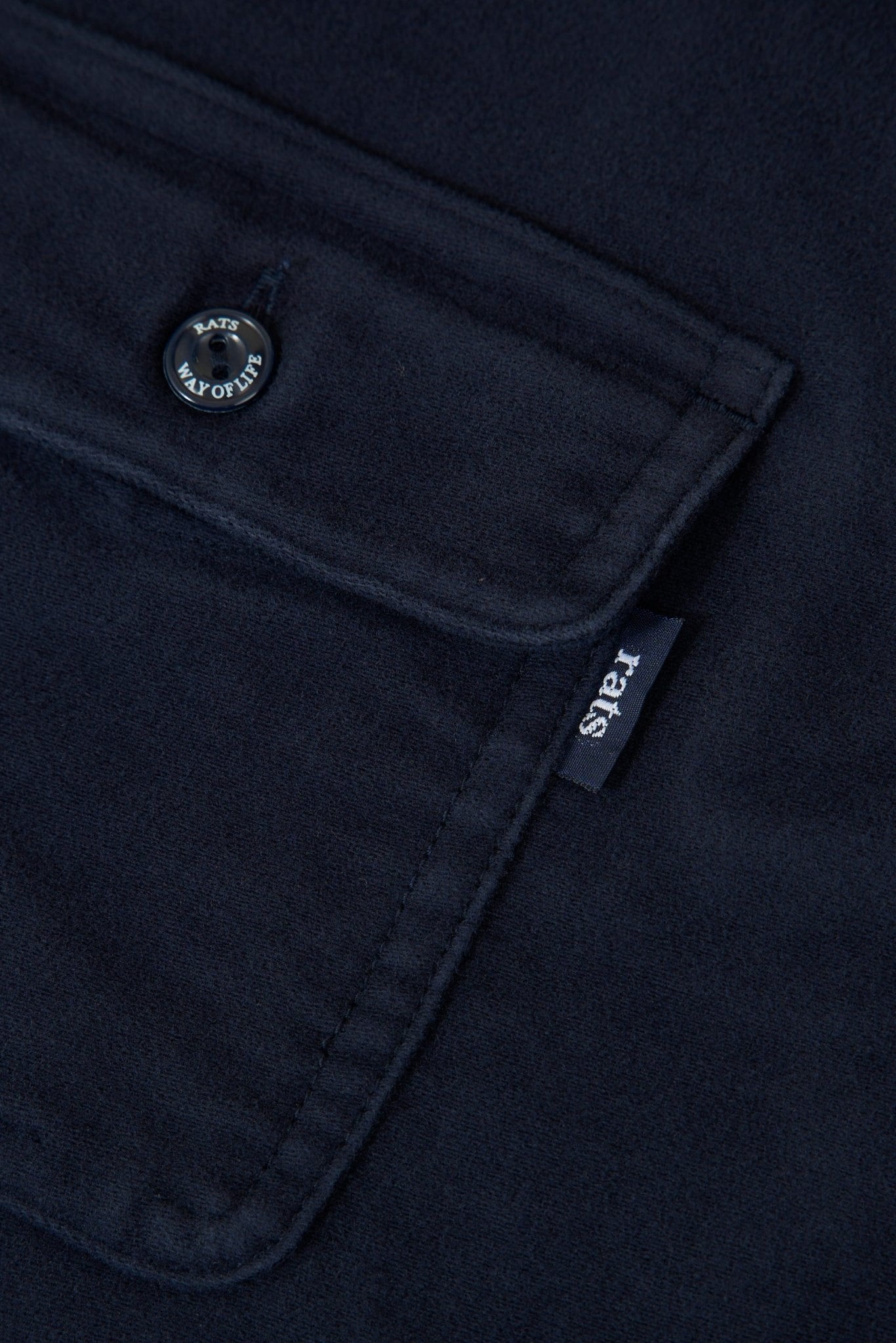 Rats Moleskin B.D Shirt - Navy - Rats - URAHARA