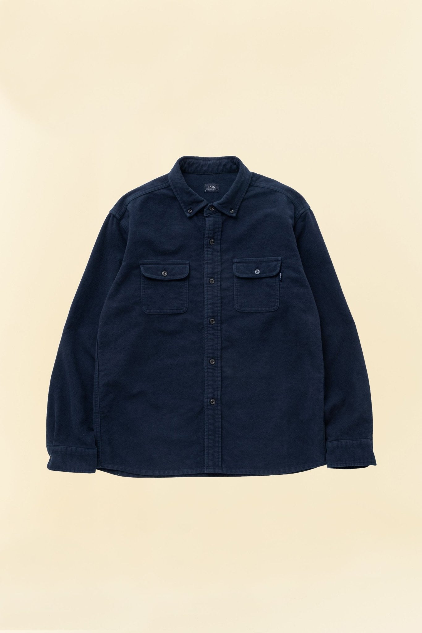 Rats Moleskin B.D Shirt - Navy - Rats - URAHARA