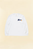 Rats Thunder Flag Long Sleeve T-shirt - White -Rats - URAHARA