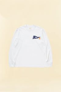Rats Thunder Flag Long Sleeve T-shirt - White -Rats - URAHARA