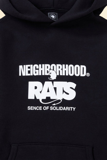 Rats x Neighborhood Hooded Sweatshirt - Black - Rats - URAHARA