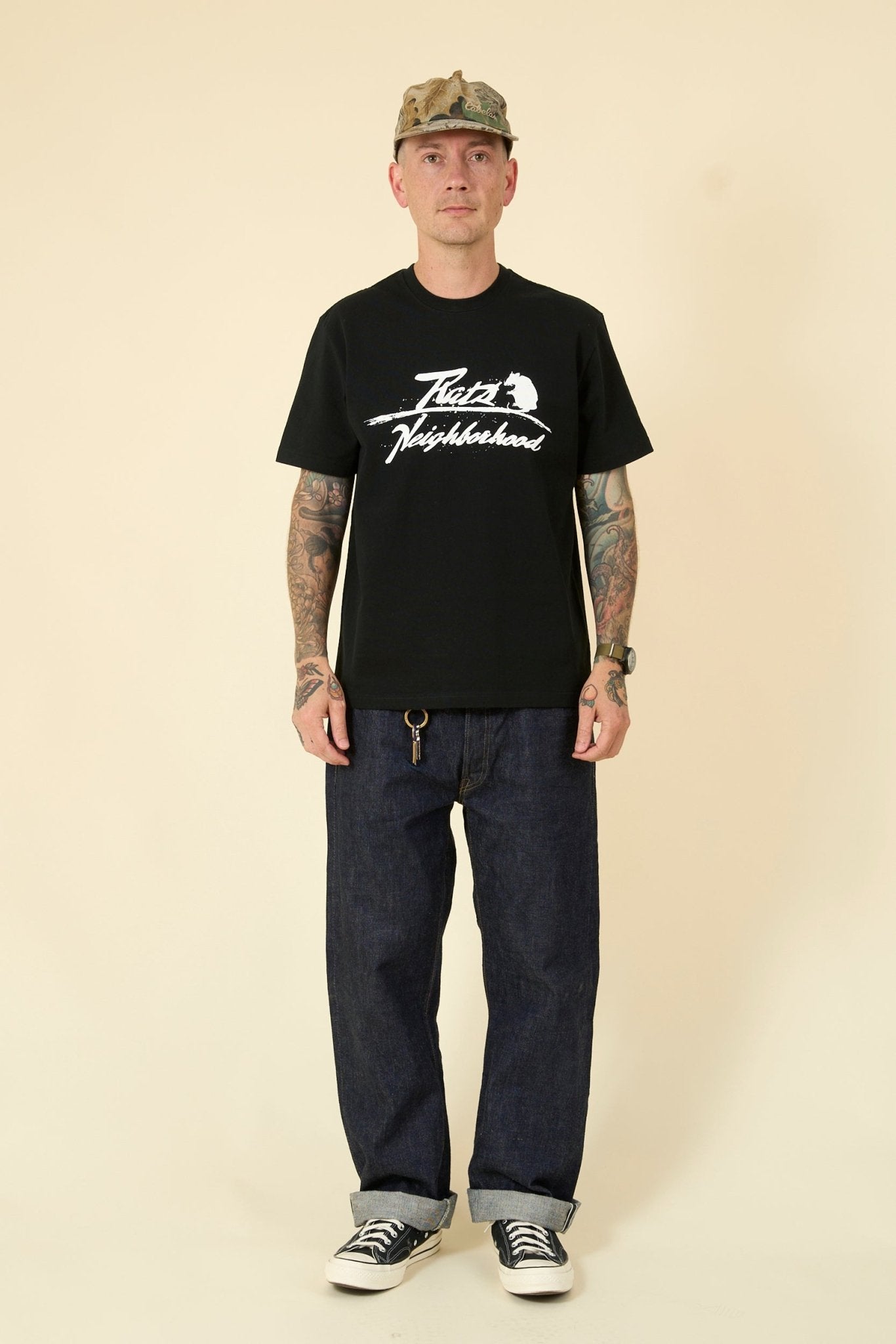 Rats x Neighborhood T-Shirt - Black - Rats - URAHARA