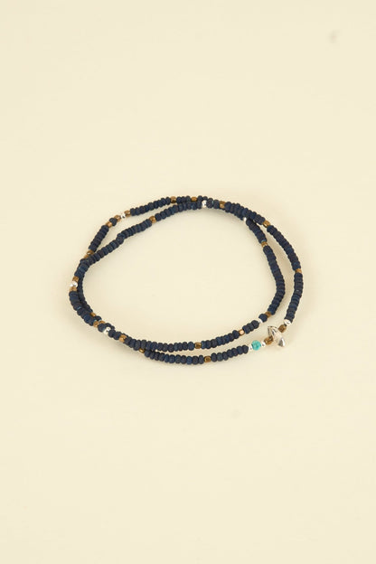 SunKu Beaded Necklace & Bracelet - Indigo [SK - 014] - SunKu 39 - URAHARA