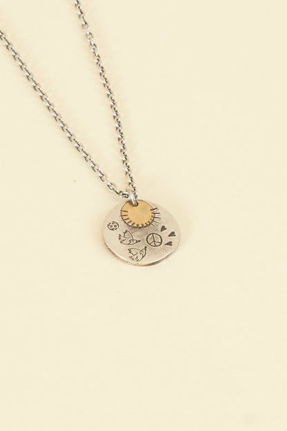 SunKu Love & Peace Necklace - Silver / Gold [SK - 017] - SunKu 39 - URAHARA