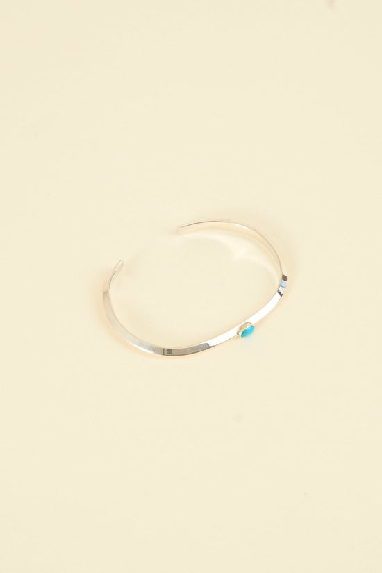 SunKu Triangle Bangle Small - Silver / Turquoise