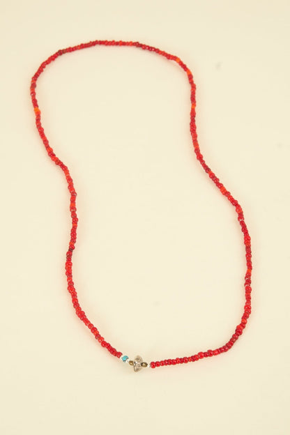 Sunku White Heart Necklace & Bracelet - Red [SK - 122] - SunKu 39 - URAHARA