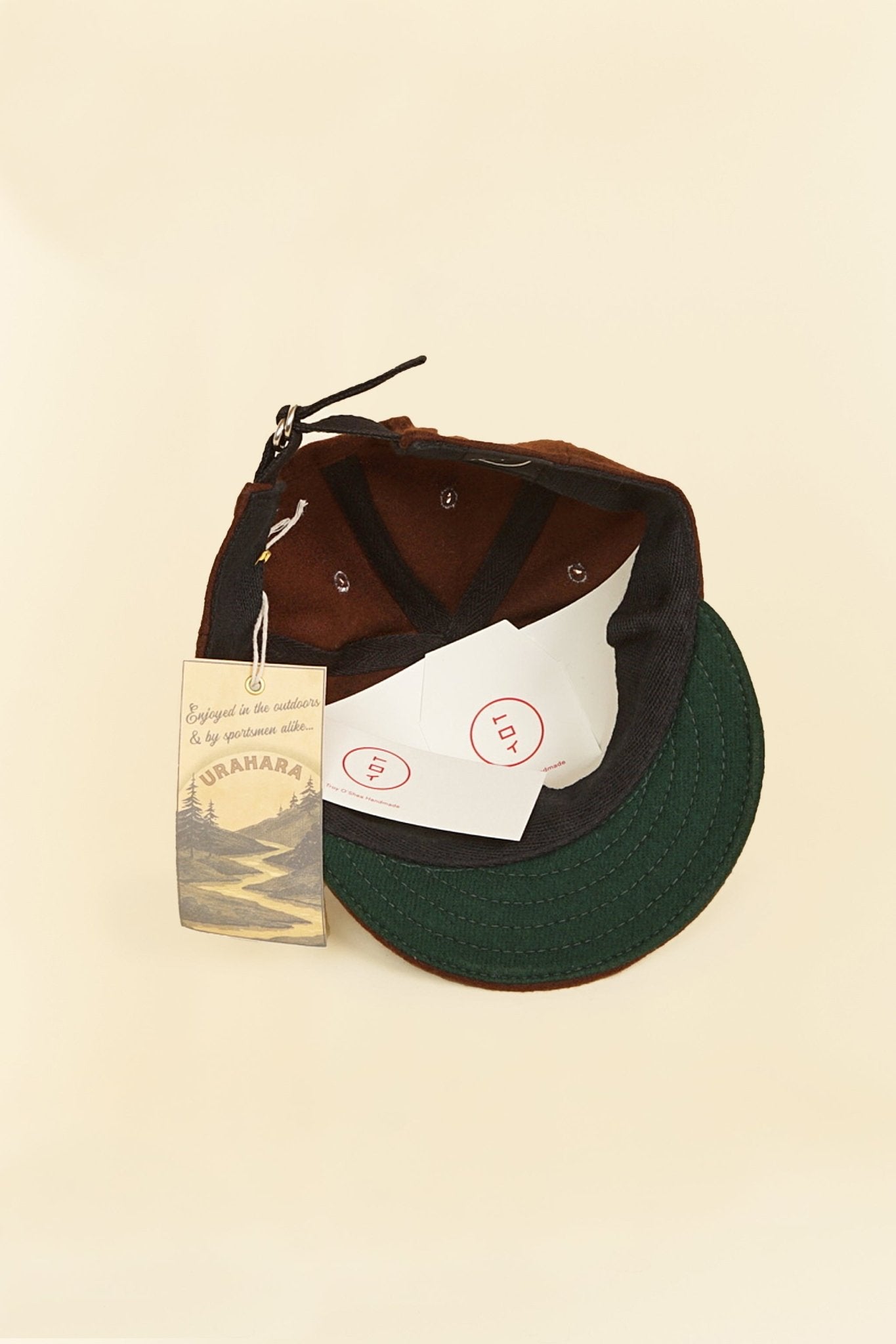 URAHARA x Troy O'Shea Early 1900's Baseball Cap - Brown Melton Wool -URAHARA - URAHARA