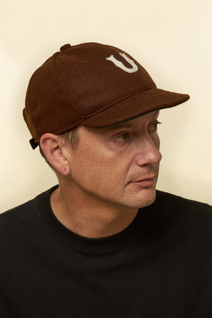 URAHARA x Troy O'Shea Early 1900's Baseball Cap - Brown Melton Wool -URAHARA - URAHARA