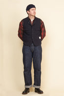 Addict Clothes ACVM Herringbone Vest - Navy -Addict Clothes - URAHARA