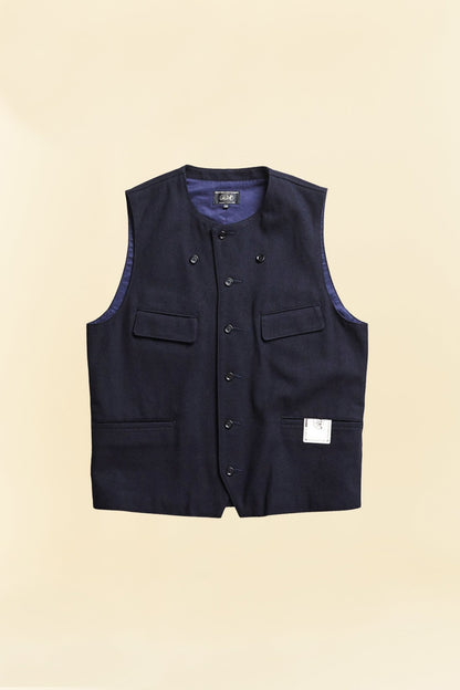 Addict Clothes ACVM Herringbone Vest - Navy -Addict Clothes - URAHARA