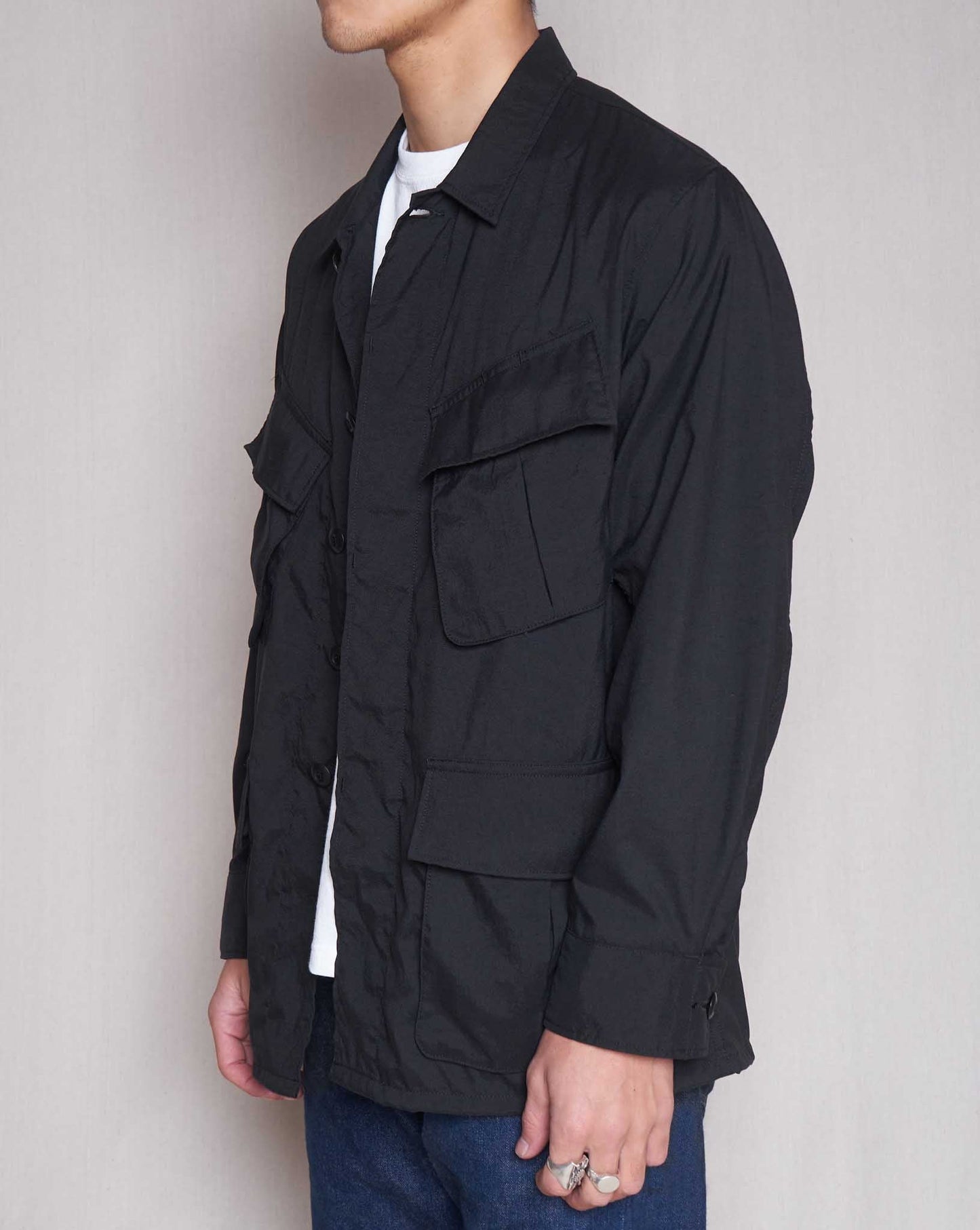 Addict Clothes ACVM Nylon Fatigue Jacket - Black -Addict Clothes - URAHARA