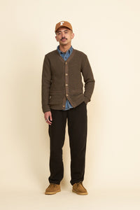 Addict Clothes ACVM Waffle Cotton Knit Cardigan - Army Green -Addict Clothes - URAHARA