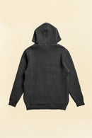 Addict Clothes ACVM Waffle Cotton Knit Hoodie - Black -Addict Clothes - URAHARA