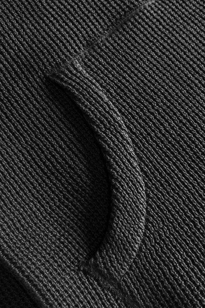 Addict Clothes ACVM Waffle Cotton Knit Hoodie - Black -Addict Clothes - URAHARA