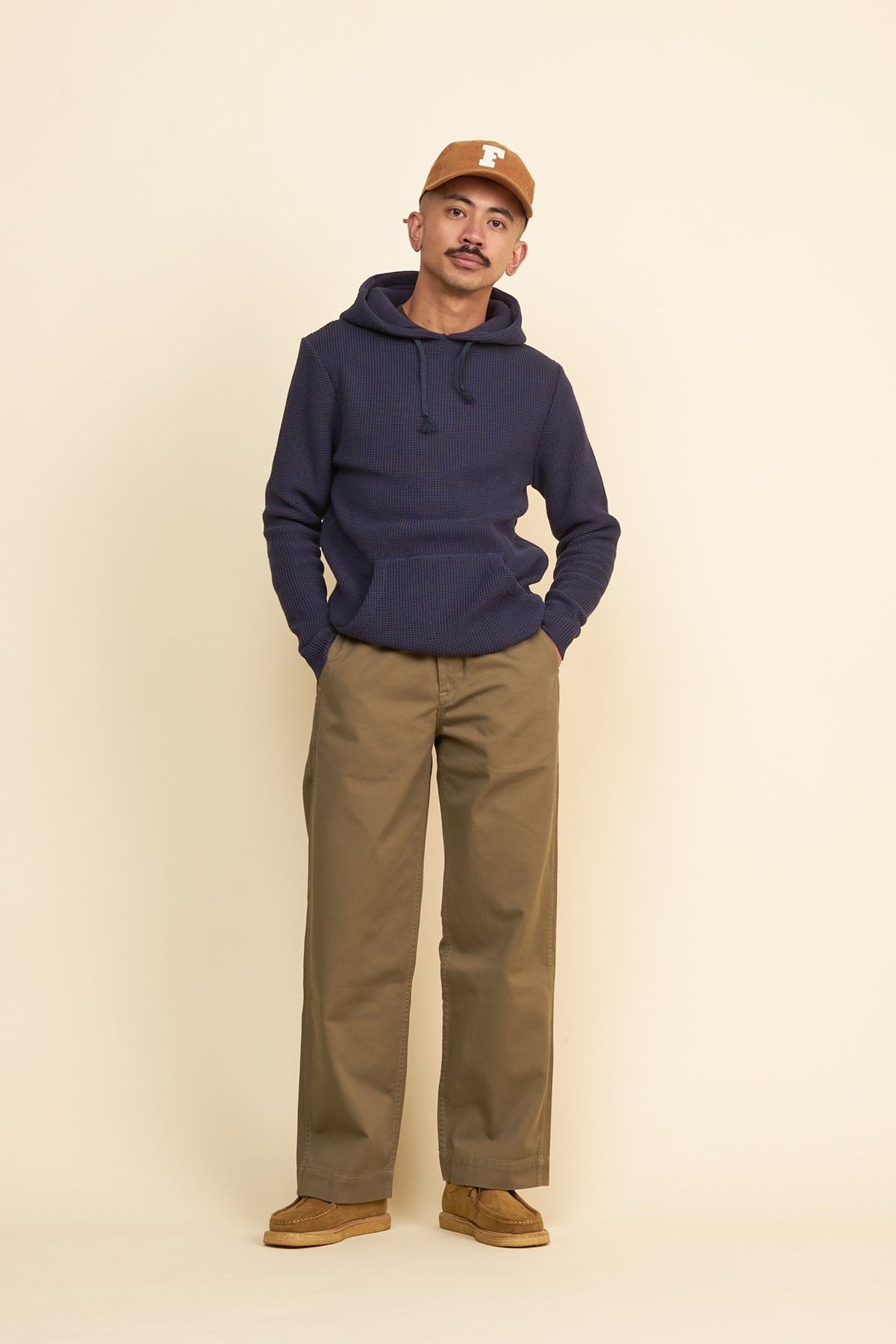 Addict Store Addict Clothes ACVM Waffle Cotton Knit Hoodie - Ink Blue – URAHARA