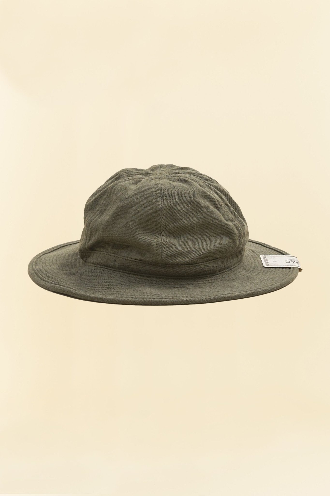 Addict Clothes x HW Dog & Co Linen Fatigue Hat - Army Green -Addict Clothes - URAHARA