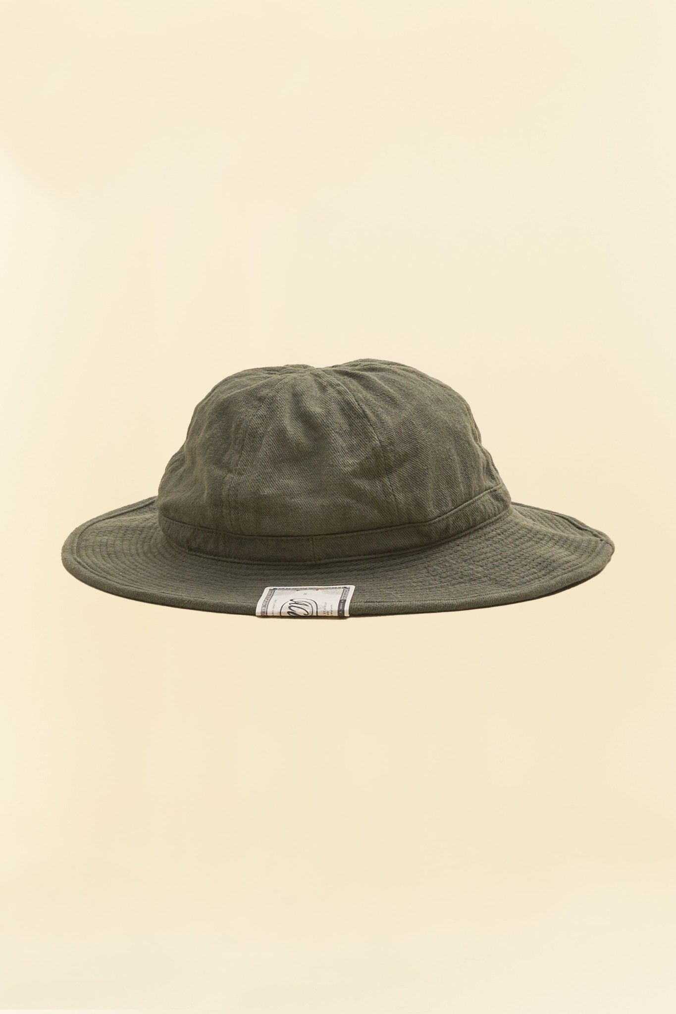 Addict Clothes x HW Dog & Co Linen Fatigue Hat - Army Green -Addict Clothes - URAHARA