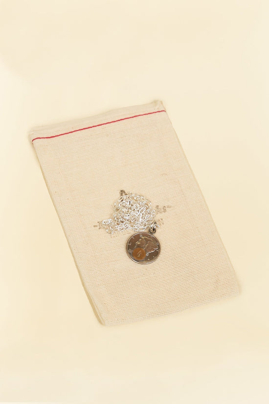 Button Works Mercury Dime Coin Necklace - Brass