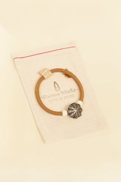 Button Works Mercury Dime Concho Bracelet Gum - Beige & White -Button Works - URAHARA