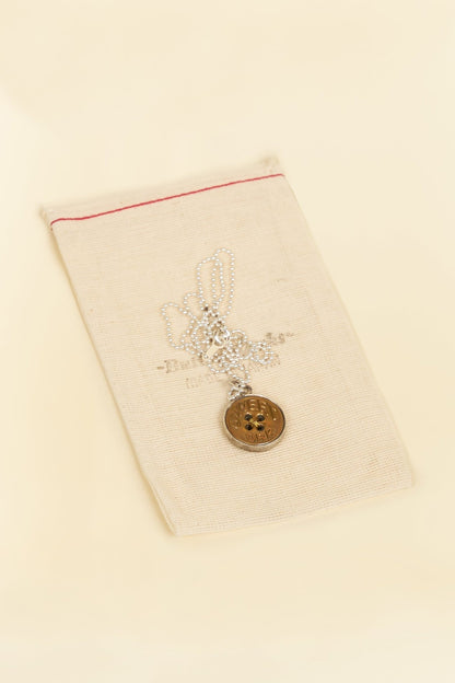 Button Works Vintage Sweet Orr Recycled 925 Silver Necklace - Silver -Button Works - URAHARA