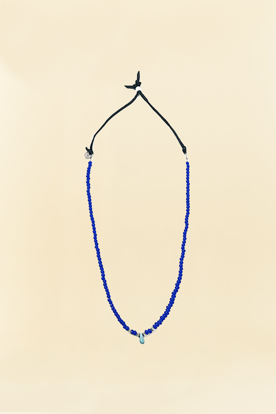 Button Works White Hearts Necklace & Bracelet - Blue