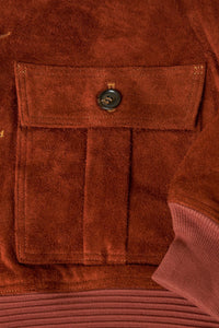 Double Helix 'Huntsman' Horsehide Suede Jacket - Brown -Double Helix - URAHARA