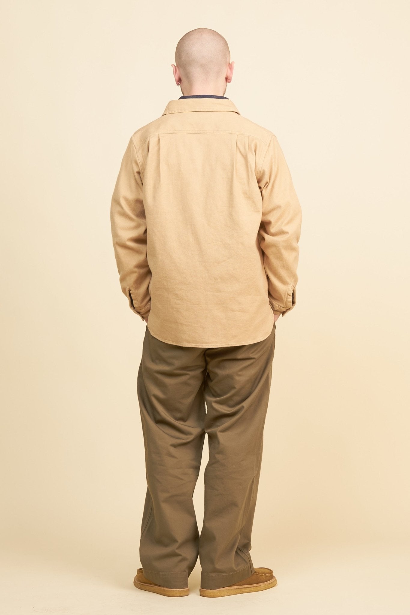 Fullcount Cotton Wool CPO Shirt - Beige -Fullcount - URAHARA
