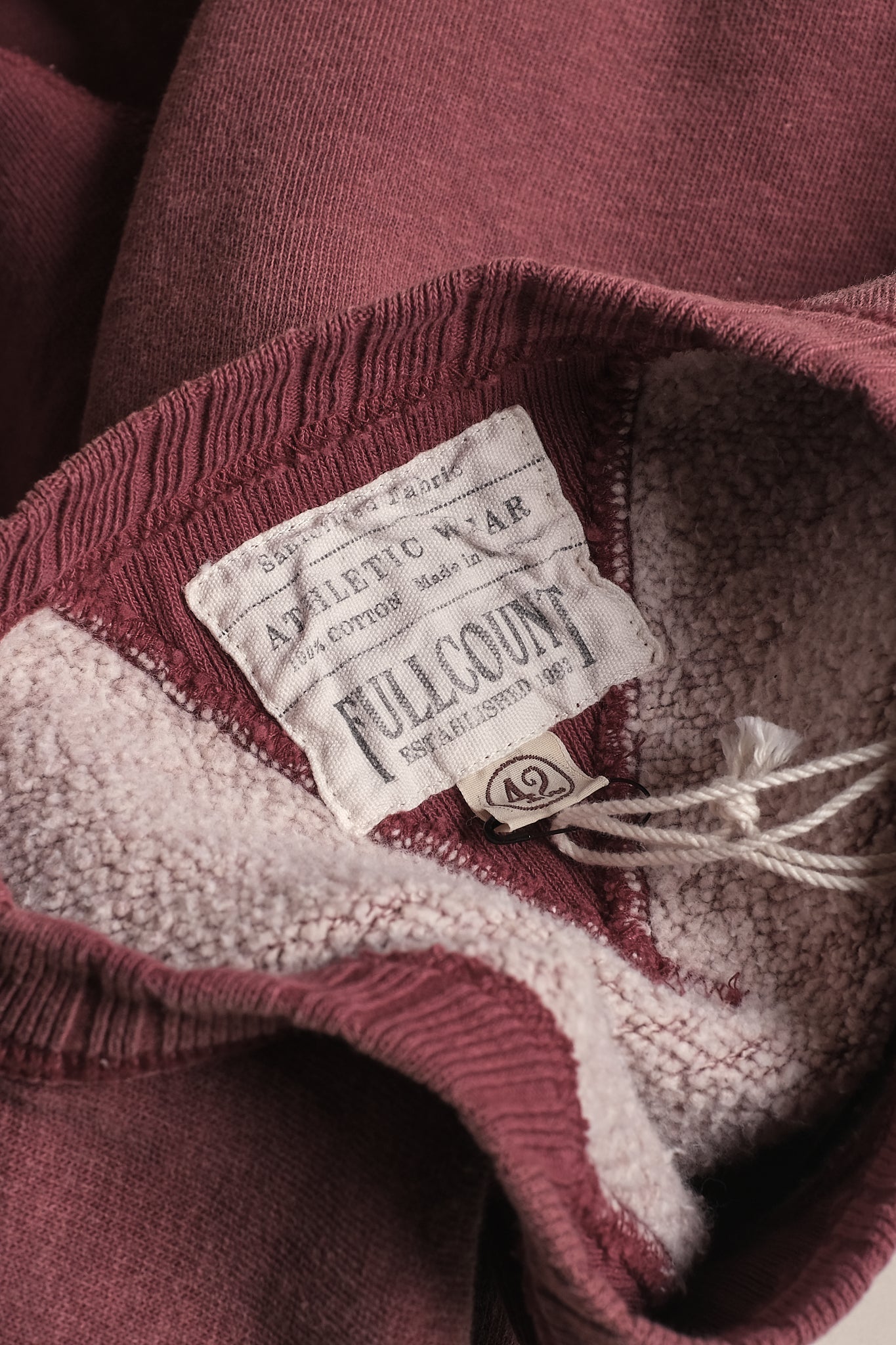 Fullcount Double V Set In Sleeve Mother Cotton - Burgundy -Fullcount - URAHARA