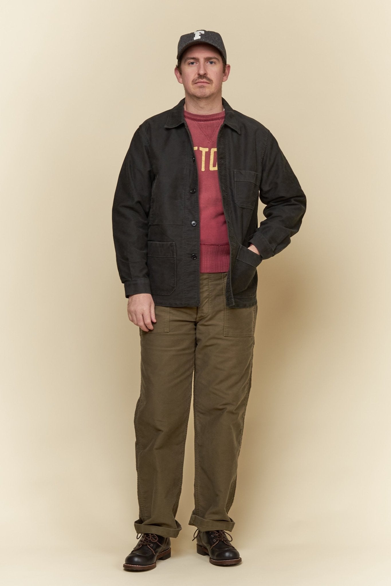 Fullcount French Moleskin Work Jacket - Black – URAHARA