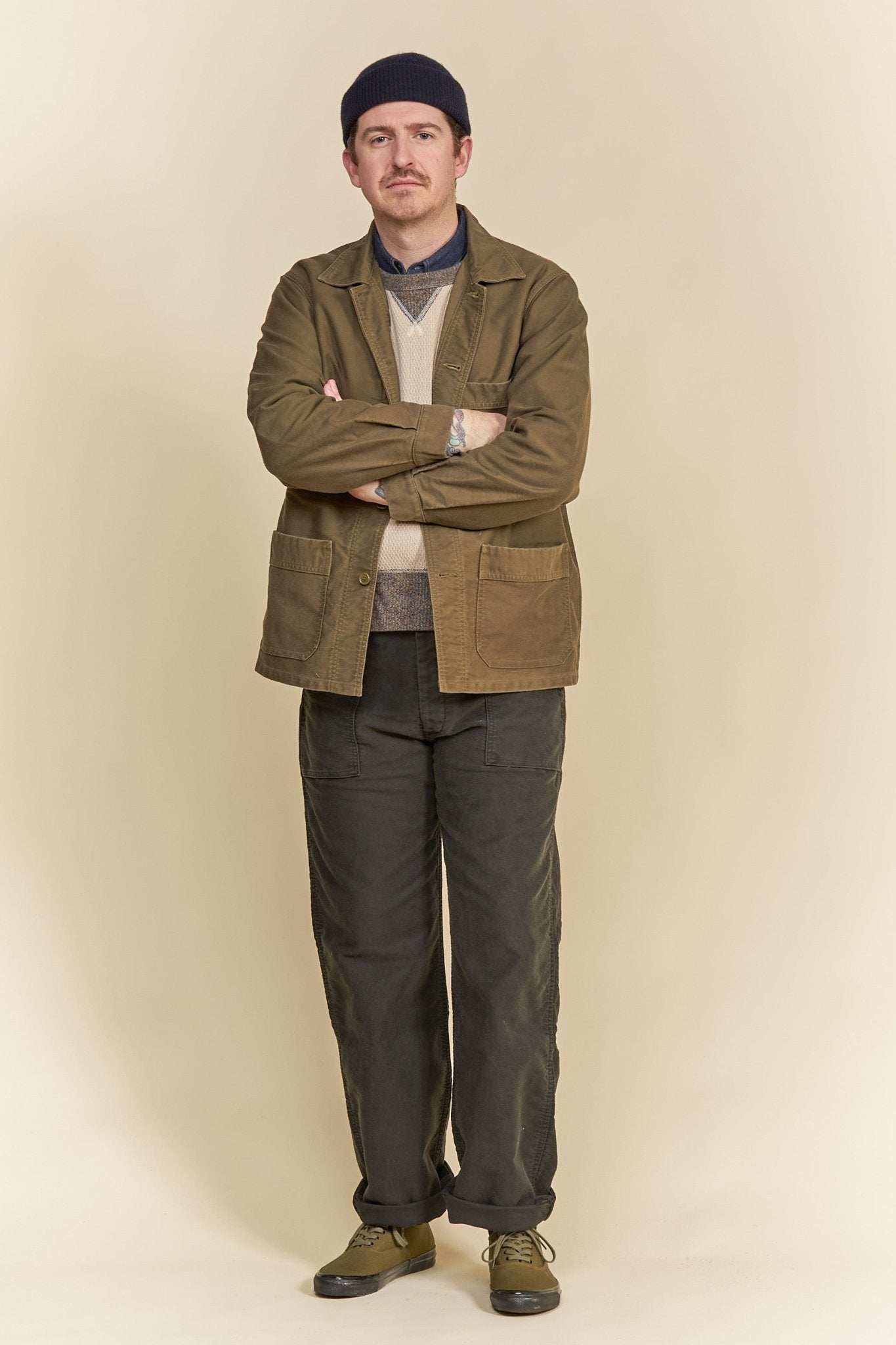 Fullcount French Moleskin Work Jacket - Olive – URAHARA