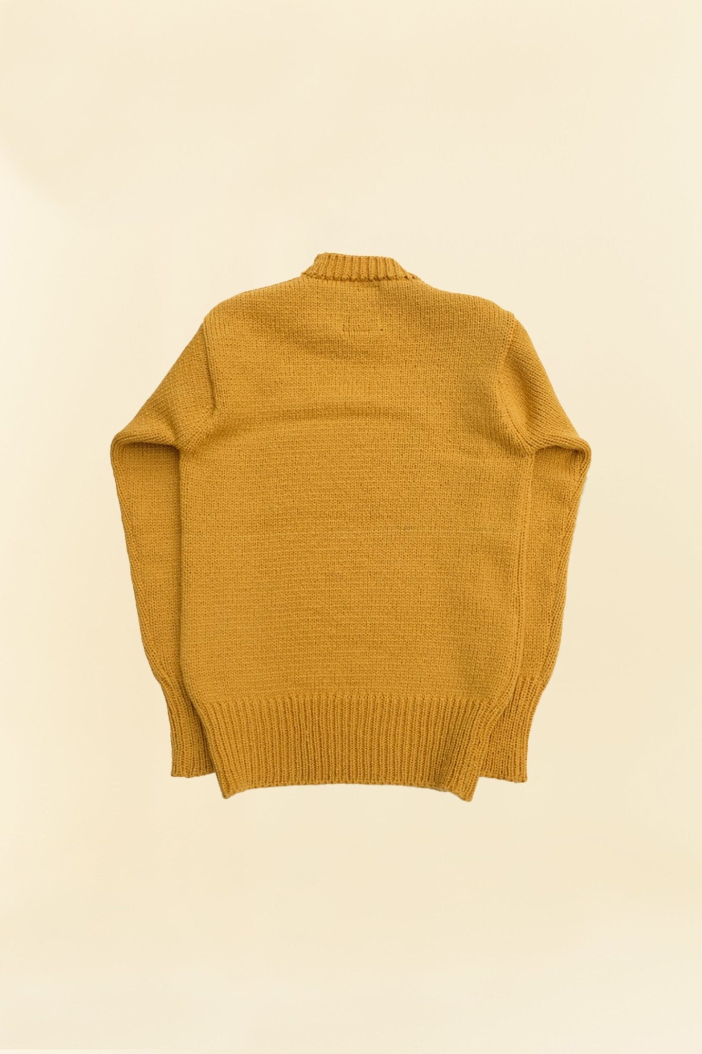 Fullcount Husk Wool Letterman School Sweater - Mustard -Fullcount - URAHARA