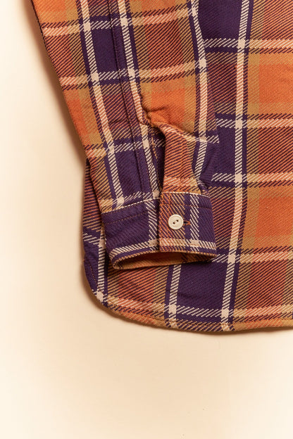 Fullcount Original Check Cotton Flannel Shirt - Dull Orange -Fullcount - URAHARA