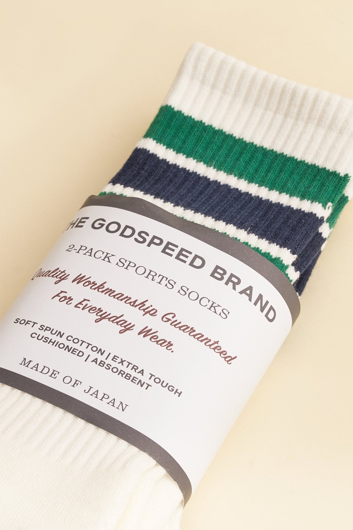 Godspeed 2-Pack Sports Socks - Green -Godspeed - URAHARA