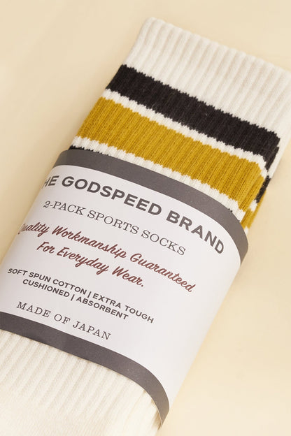 Godspeed 2-Pack Sports Socks - Mustard -Godspeed - URAHARA