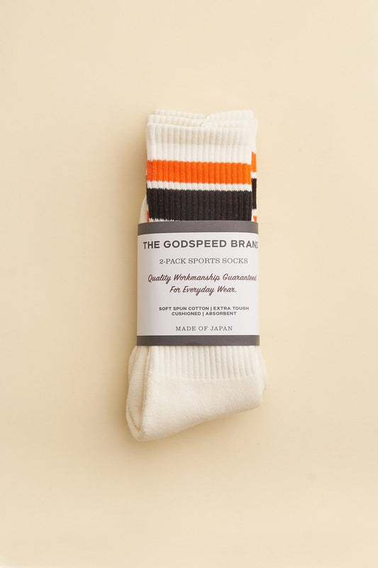 Godspeed 2-Pack Sports Socks - Orange -Godspeed - URAHARA