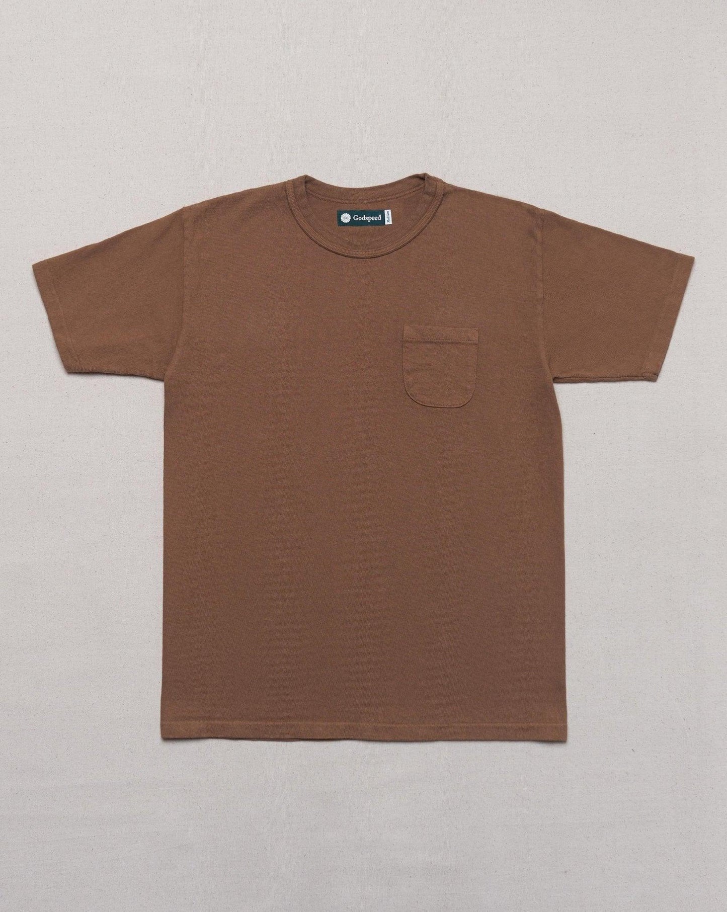 Godspeed Heavyweight Tsuriami 10oz Loopwheel Pocket T-Shirt -Brown -Godspeed - URAHARA