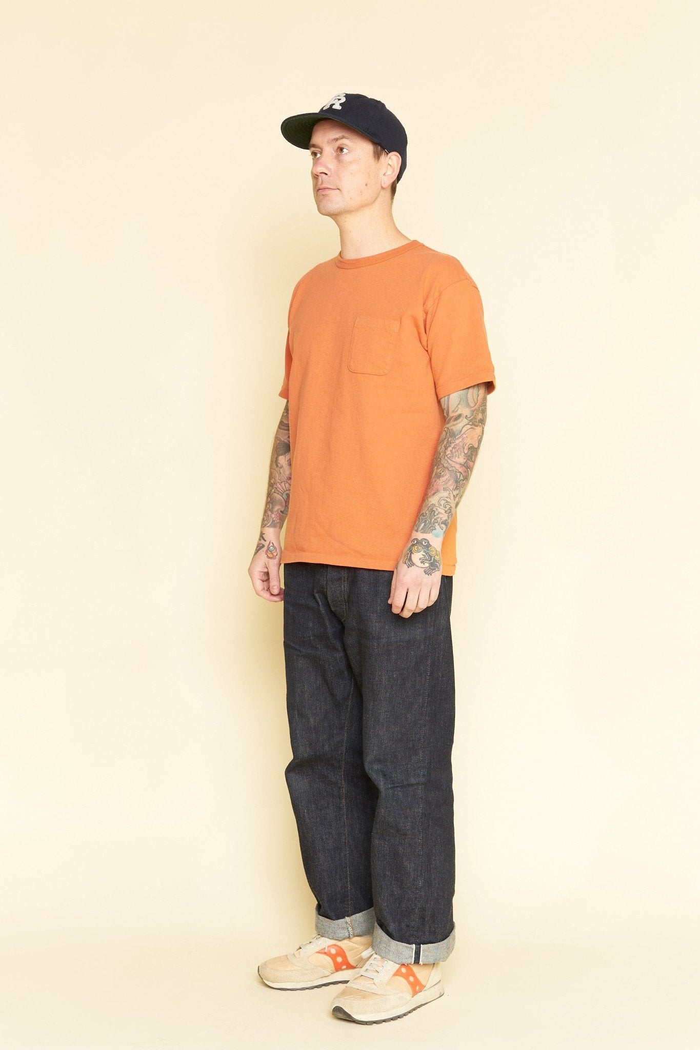 Godspeed Heavyweight Tsuriami 10oz Loopwheel Pocket T-Shirt - Orange ...