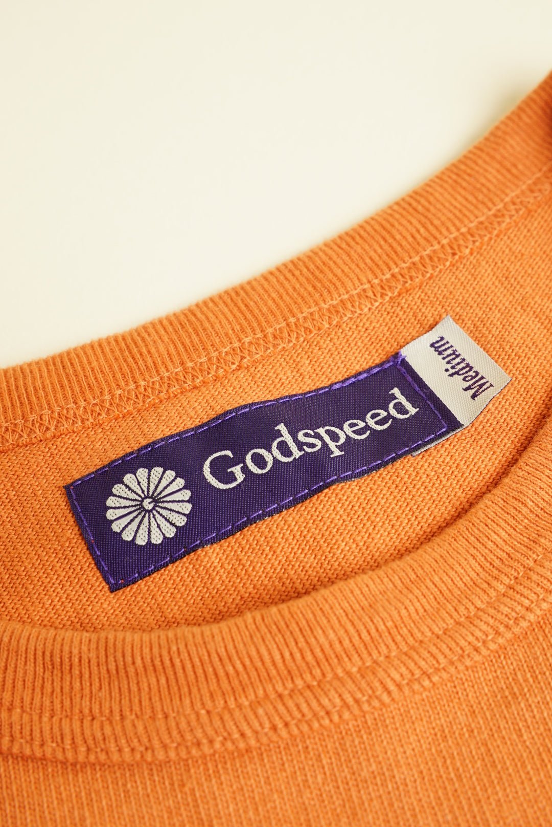 Godspeed Heavyweight Tsuriami 10oz Loopwheel T-Shirt - Orange -Godspeed - URAHARA