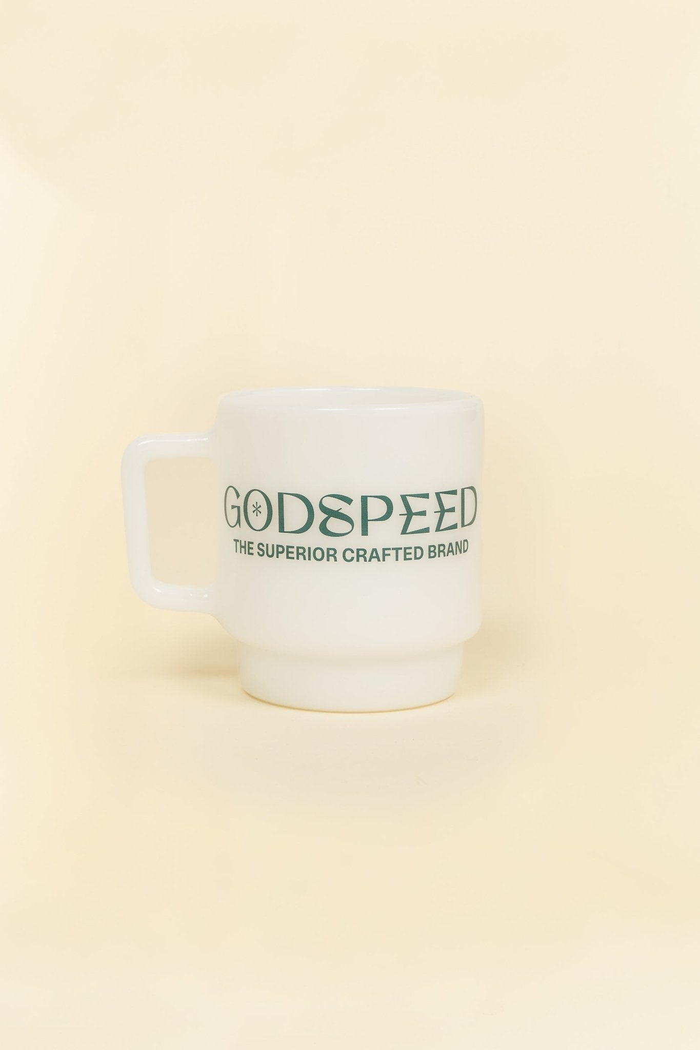 Godspeed Milk Glass 'Perseverance' Stacking Mug - Green -Godspeed - URAHARA
