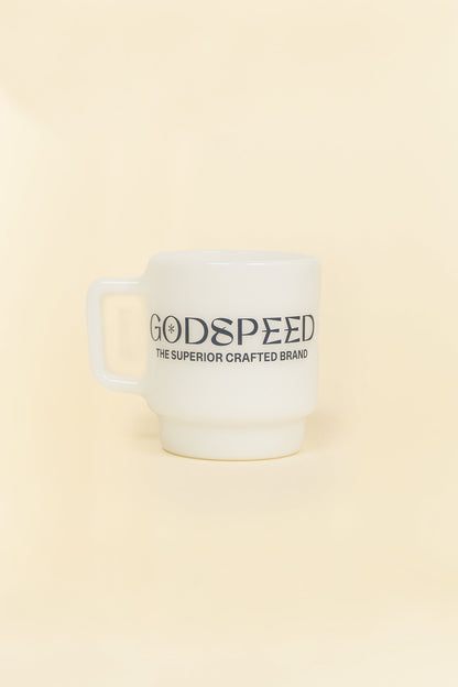 Godspeed Milk Glass 'Perseverance' Stacking Mug - Indigo -Godspeed - URAHARA