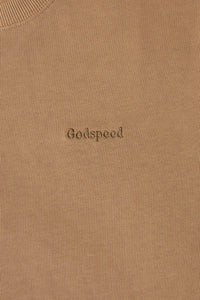 Godspeed Tonal Mini Logo Heavyweight Organic T-Shirt - Brown -Godspeed - URAHARA