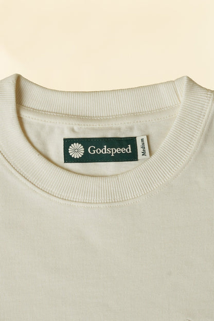 Godspeed Tonal Mini Logo Heavyweight Organic T-Shirt - Natural -Godspeed - URAHARA