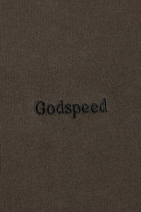 Godspeed Tonal Mini Logo Heavyweight Organic T-Shirt - Vintage Black -Godspeed - URAHARA